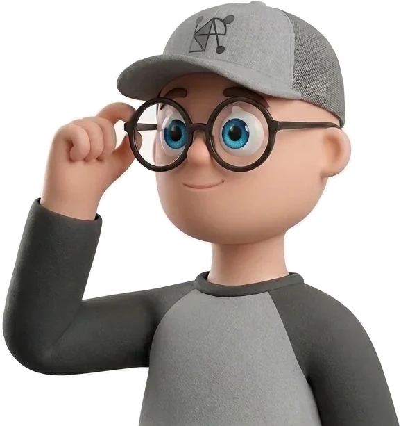 Ryan, Great Design Studio's designer, as a 3D character